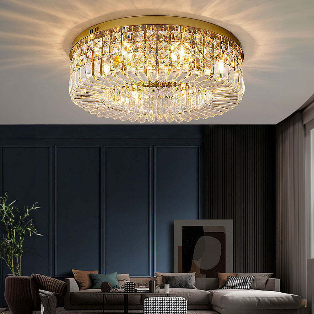 Round Crystal Bright Bedroom Ceiling Lights