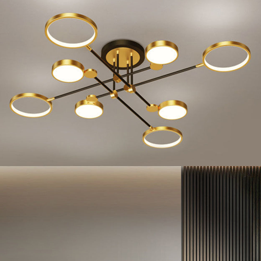 Modern LED Gold and Black Bedroom Ceiling Light