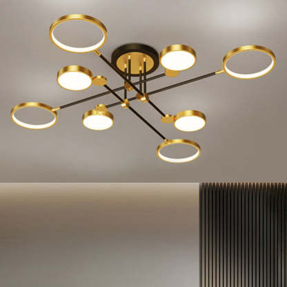 Modern LED Gold and Black Bedroom Ceiling Light