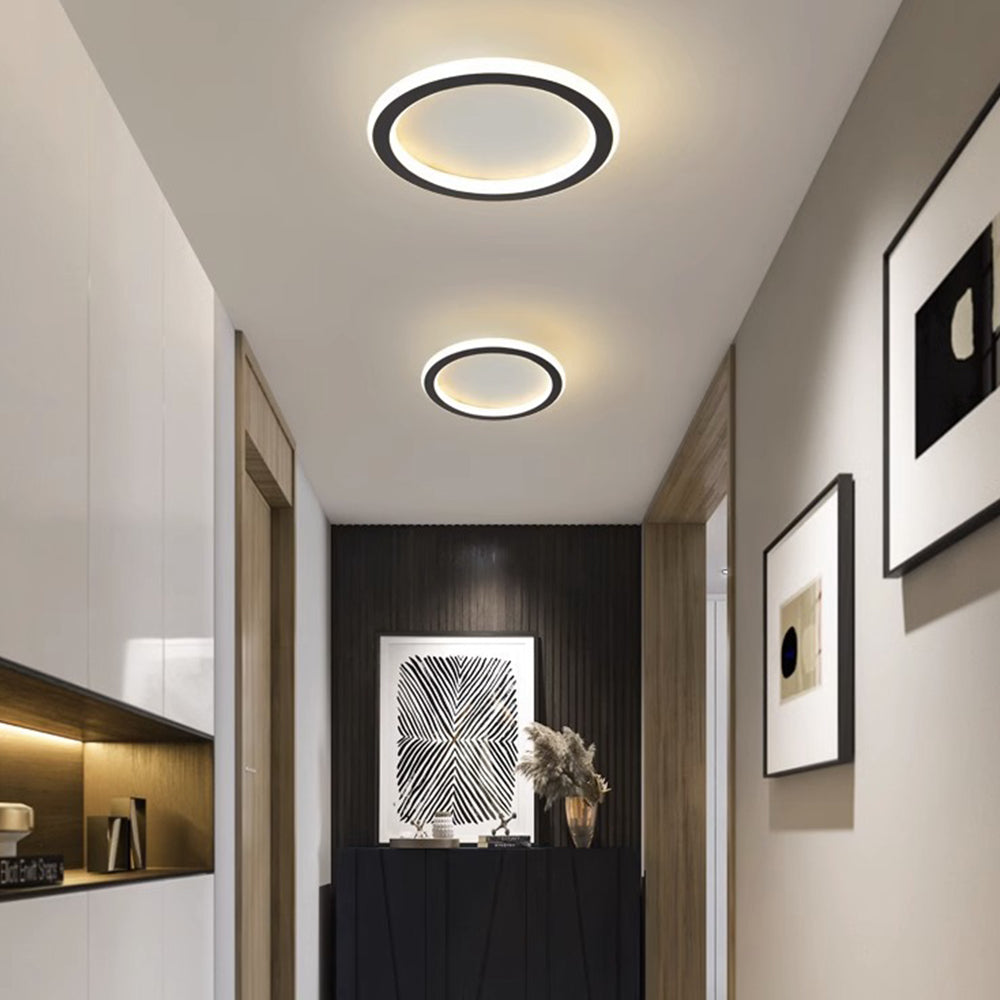Modern Geometric Iron LED Ceiling Lights For Bedroom