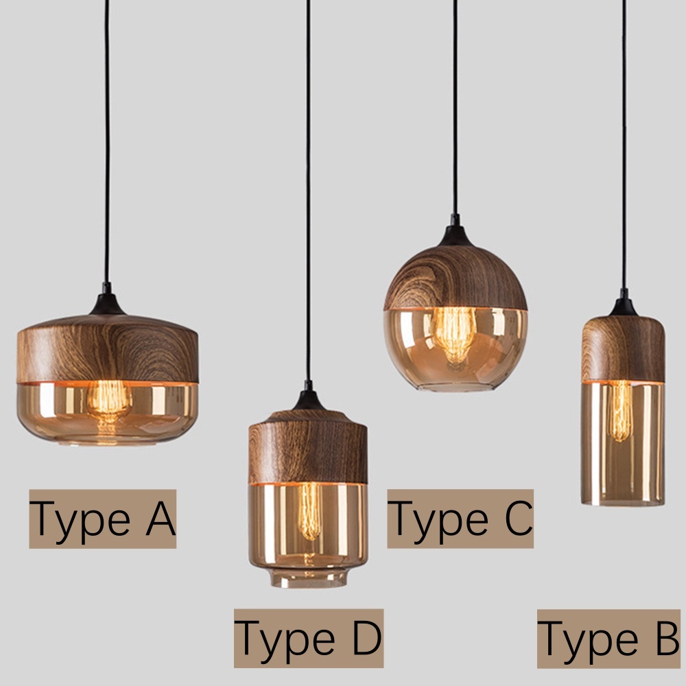 Retro Rustic Brown Organic Dining Room Pendant Lights