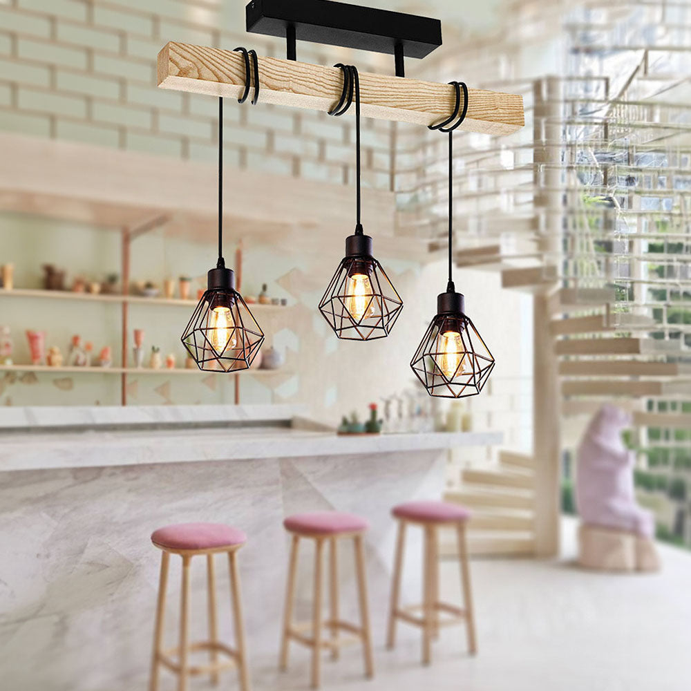 Contemporary Black Iron Ceiling Lights For Kitchen Island