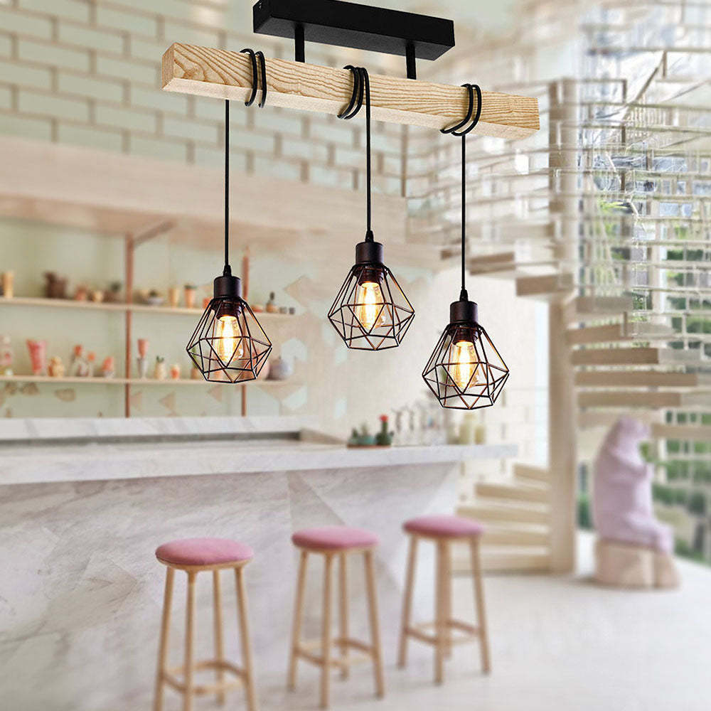 Contemporary Black Iron Ceiling Lights For Kitchen Island