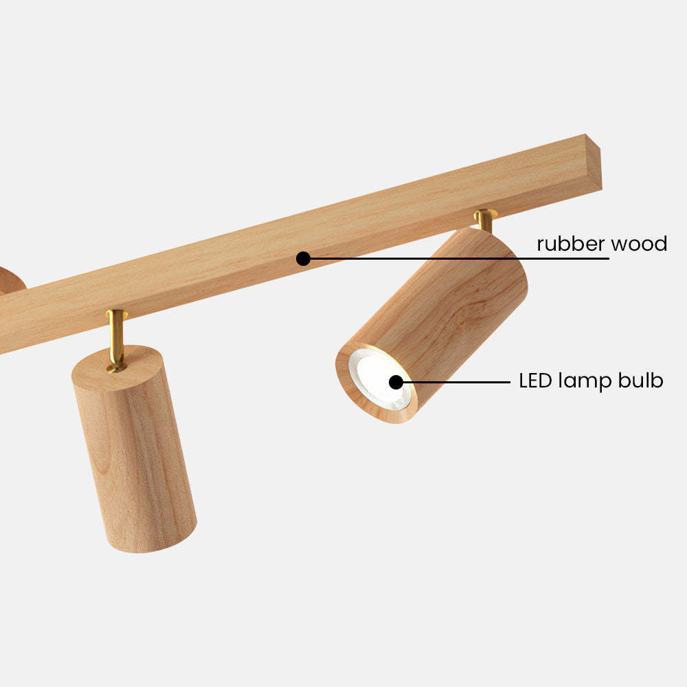 Wood Spotlight LED Living Room Ceiling Lights