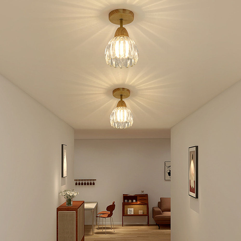 Semi Flush Mount Glass Ceiling Lights For Dining Room