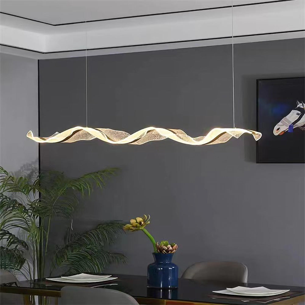 Designer Modern Nordic Wavy LED Island Lighting