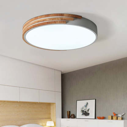Modern Wood Bedroom LED Ceiling Lights