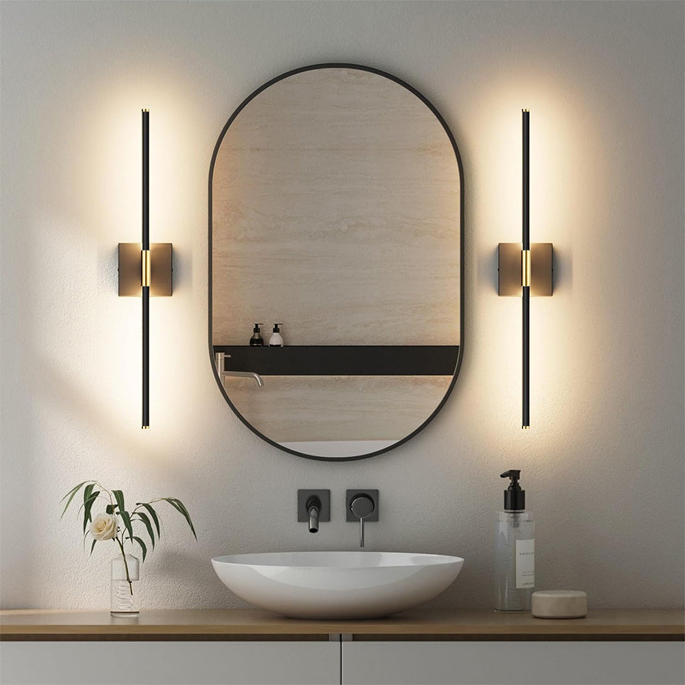 Lampsmodern Wall Sconce Industrial Aluminum Black Hallway LED Wall Light