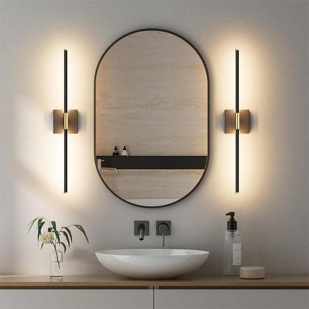 Lampsmodern Wall Sconce Industrial Aluminum Black Hallway LED Wall Light