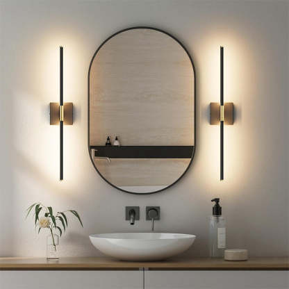 Lampsmodern Wall Sconce Industrial Aluminum Black Hallway LED Wall Light