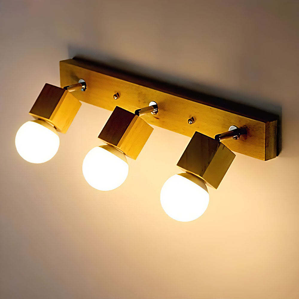 Creative Spotlights Mirror Lamp Wood Ceiling Lights