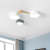 Homdiy Ceiling Lights Simple Nordic Iron LED White Ceiling Light For Bedroom