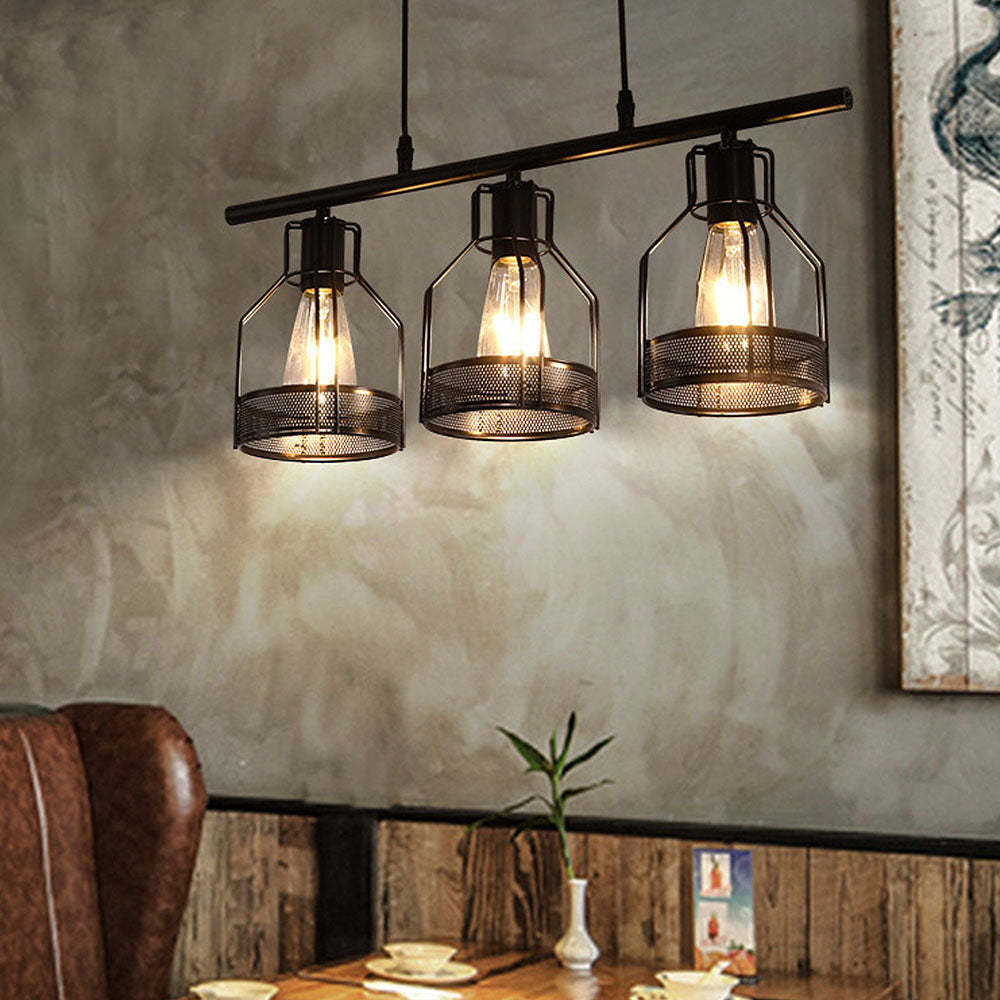 Multi-Bulbs Vintage Pendant Light For Dining Room