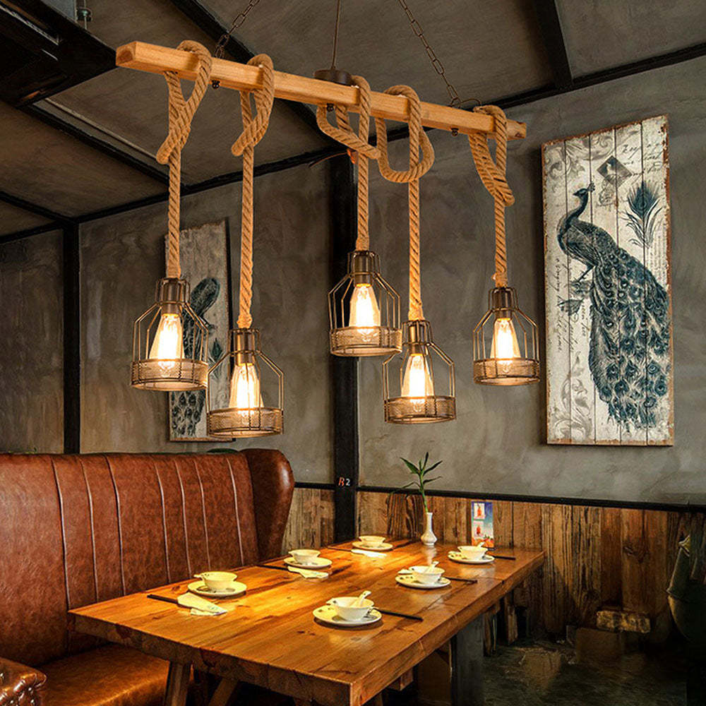 Contemporary Multi-Bulbs Black Ceiling Lights For Living Room