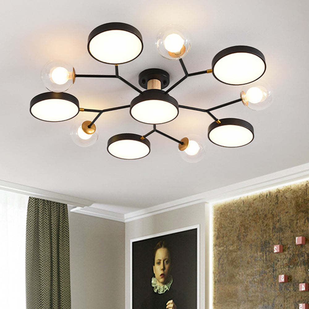 Homdiy Ceiling Lights Multi Bulbs LED Colorful Living Room Ceiling Light