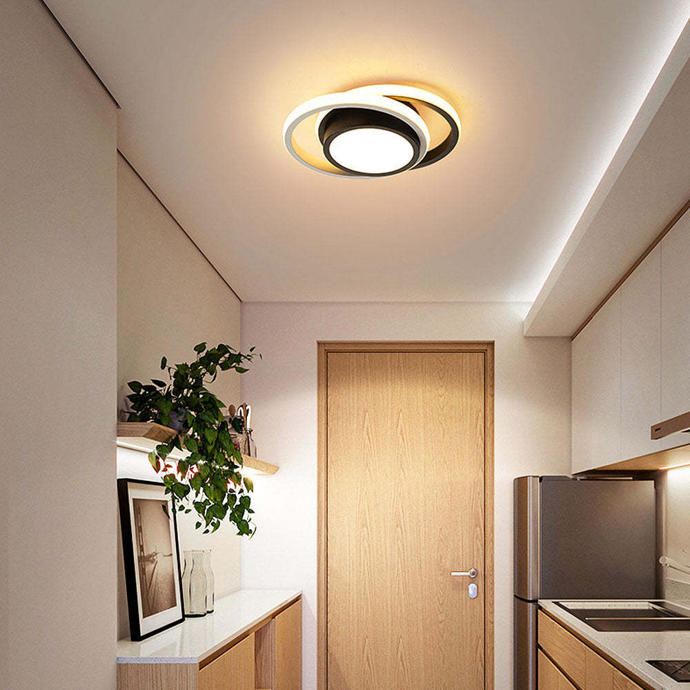 Homdiy Flush Mount Ceiling Light Double Ring Simple LED Ceiling Lamp ...