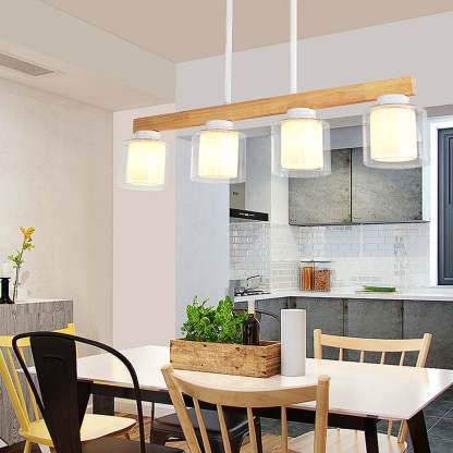 Lampsmodern Pendant Light Fixture Nordic Wood Kitchen Pendant Lighting