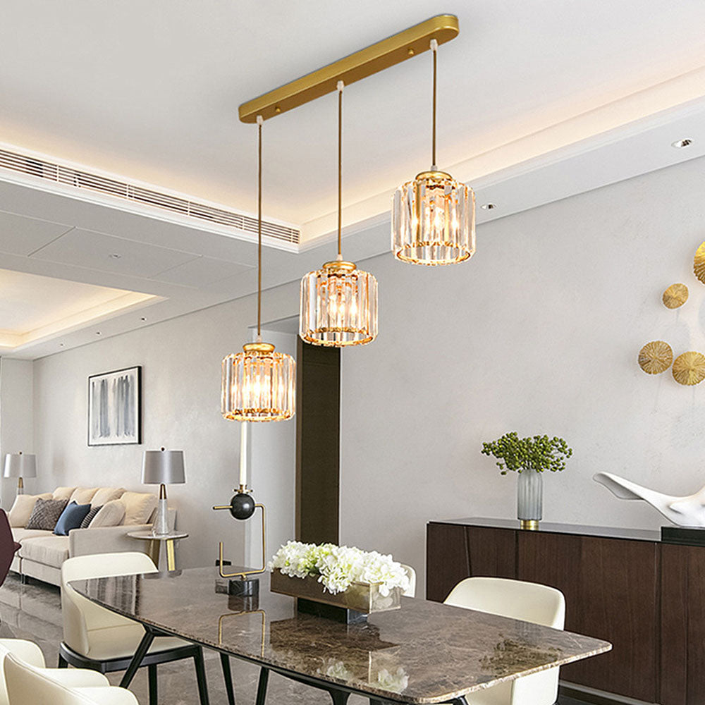 Homdiy Chandelier Modern Simple Multi-Head Crystal Kitchen Island Lamps