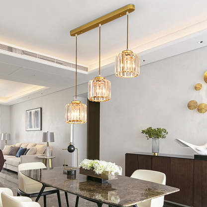 Homdiy Chandelier Modern Simple Multi-Head Crystal Kitchen Island Lamps