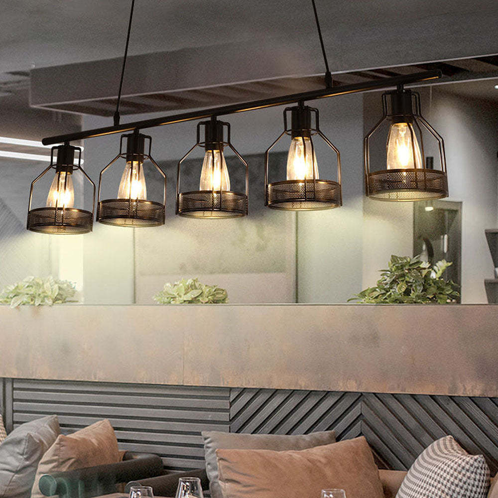 Multi-Bulbs Vintage Pendant Light For Dining Room