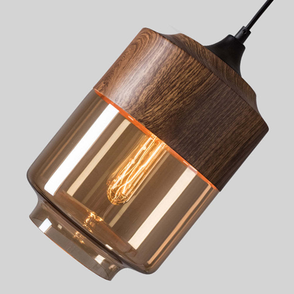 Retro Rustic Brown Organic Dining Room Pendant Lights