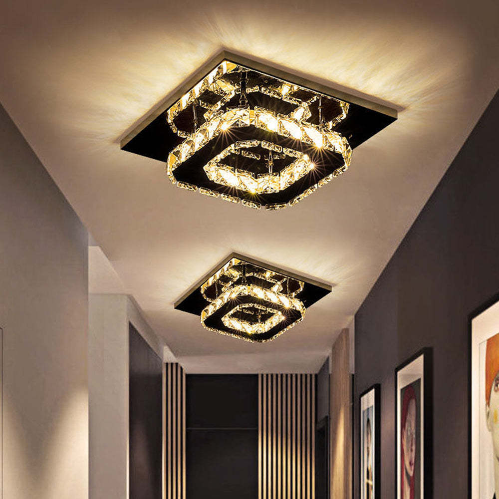Contemporary Luxurious Crystal Hallway LED Ceiling Lights