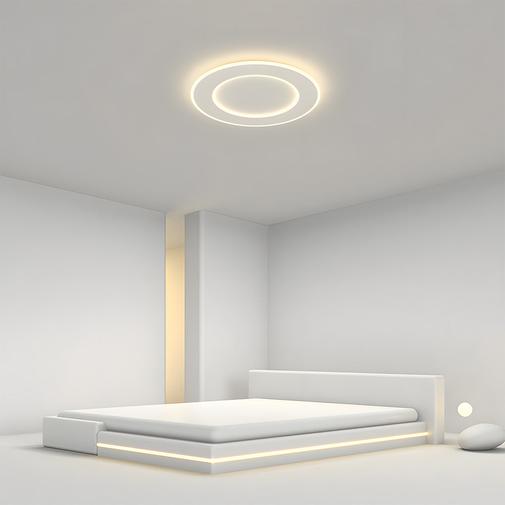 Modern Minimalist White Acrylic LED Ceiling Light for Living Room