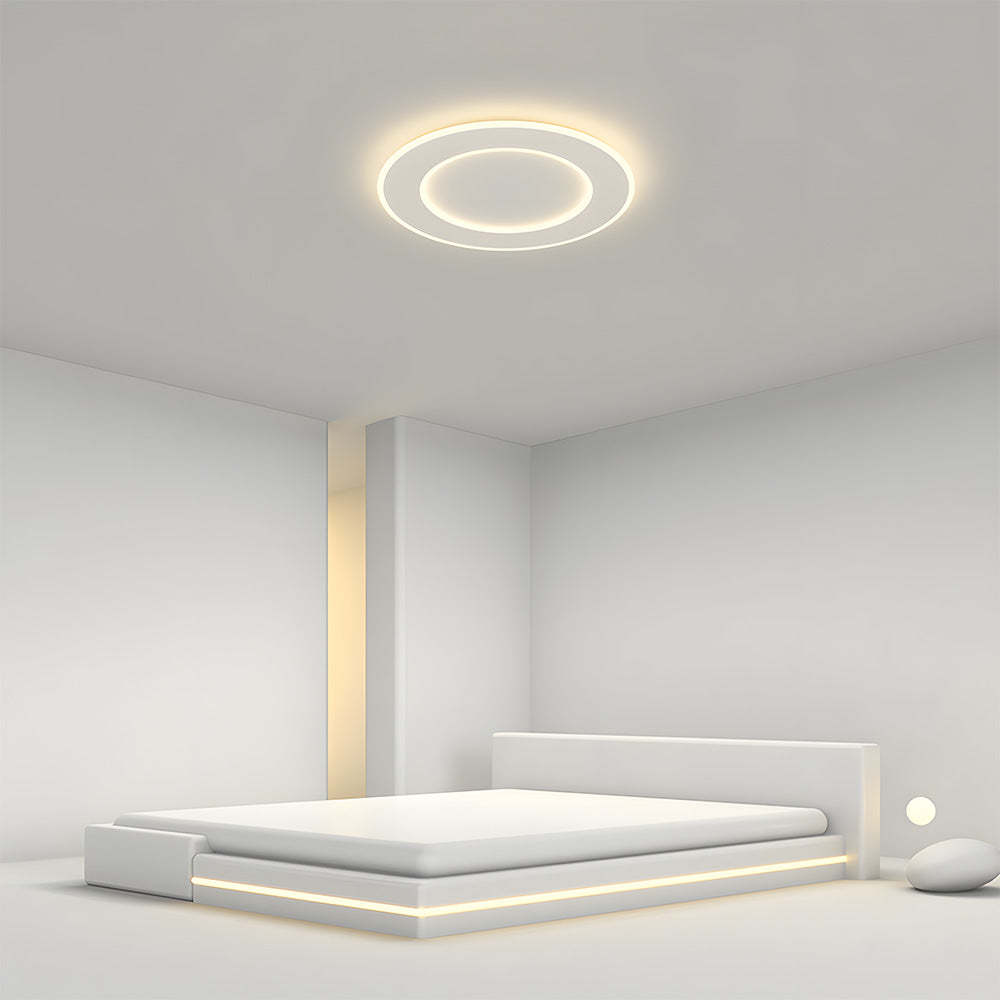Modern Minimalist White Acrylic LED Ceiling Light for Living Room