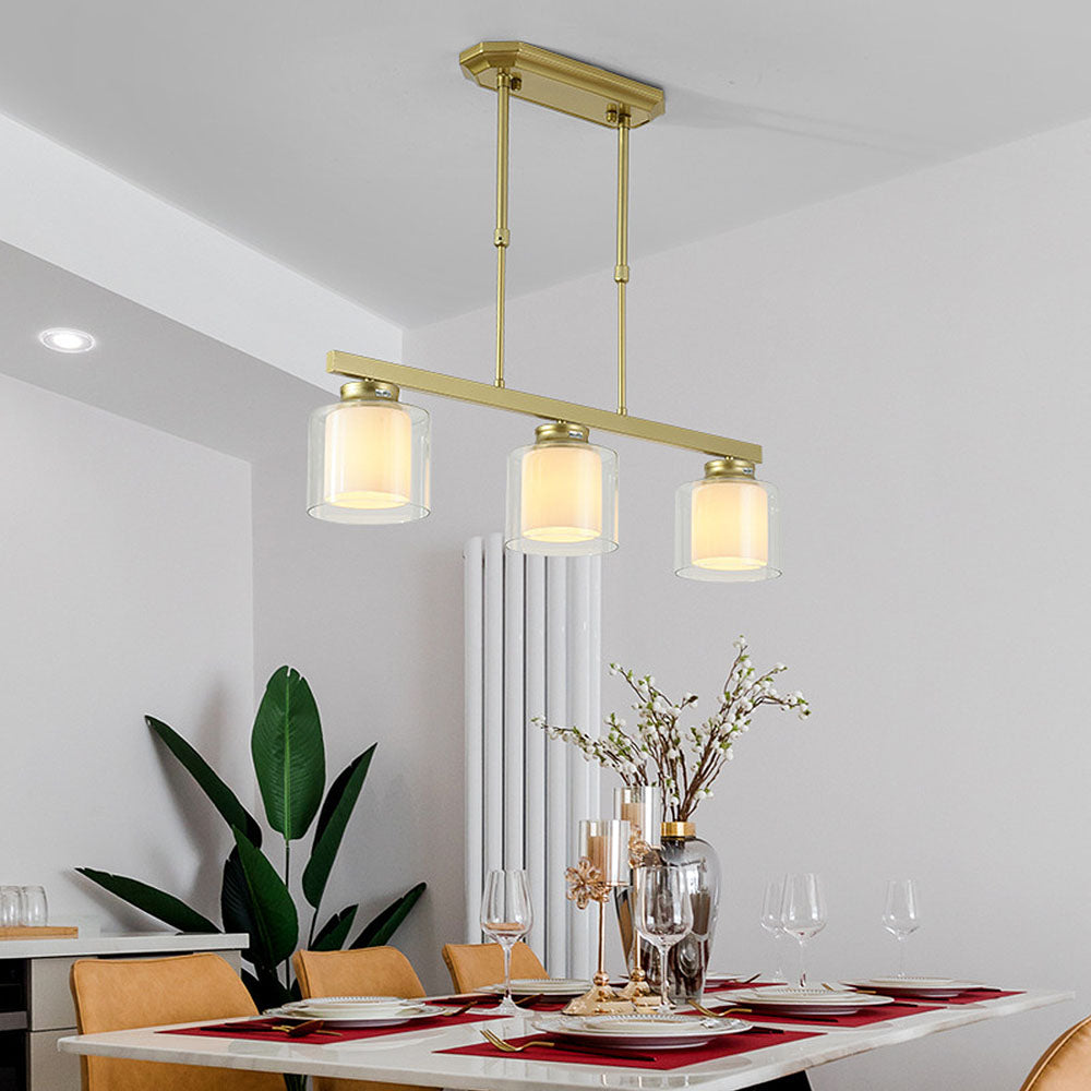 Multi-Bulbs Glass Dining Room Ceiling Lights