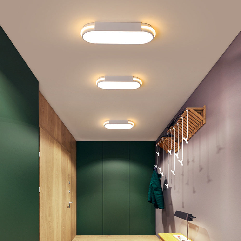 Industrial Acrylic Long Elegant Living Room Flush LED Ceiling Lights