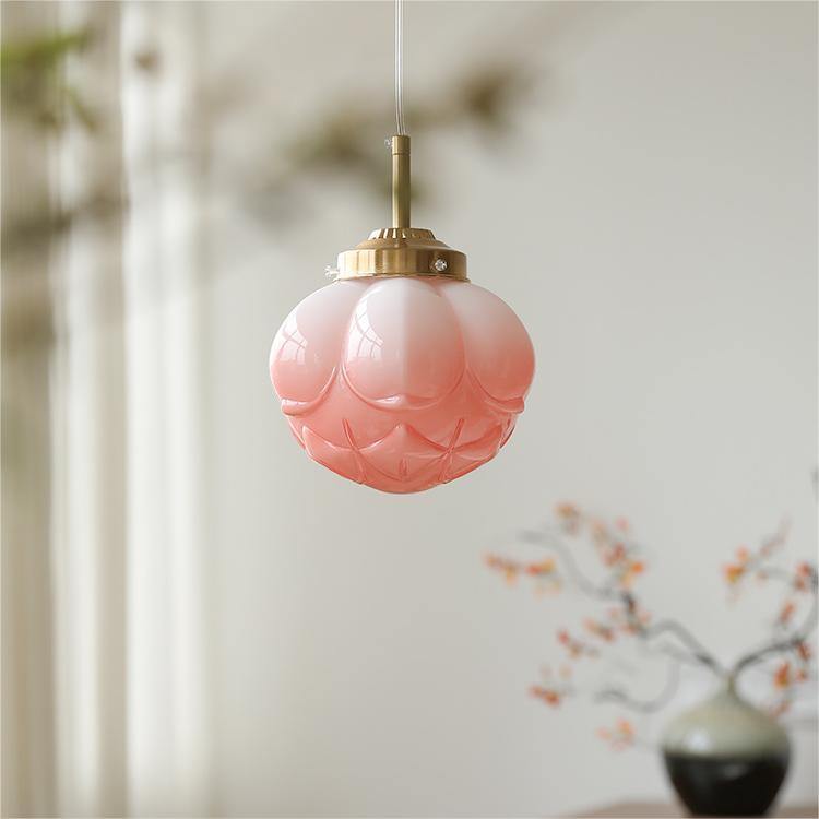 Vintage Art Glass Hanging Lamps