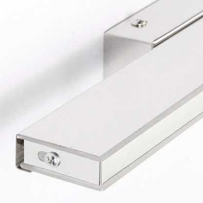 Contemporary Silver Simple Metal Mirror Bathroom Wall Light