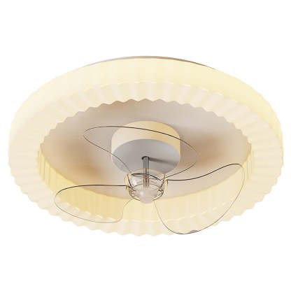 White Round Design Ceiling Fan With LED Lighting