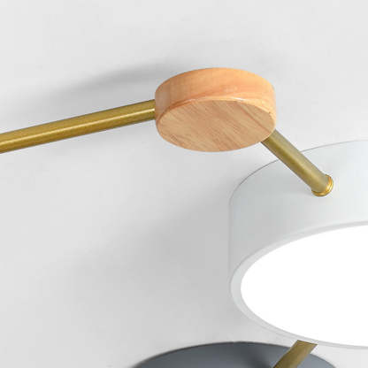 Simple Nordic Iron LED White Bedroom Ceiling Lights