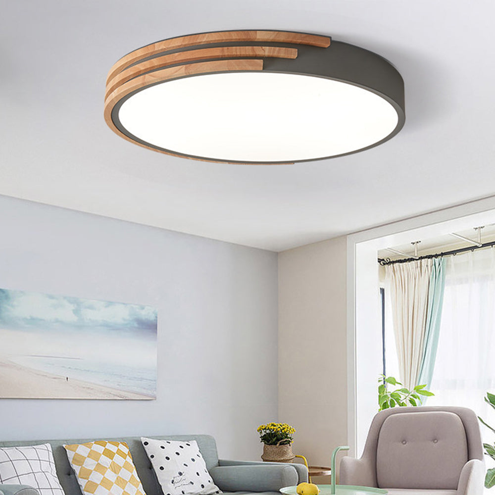 Modern Wood Bedroom LED Ceiling Lights