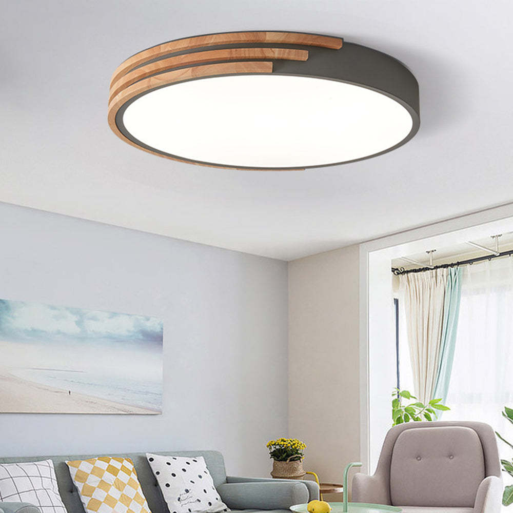 Modern Wood Bedroom LED Ceiling Lights