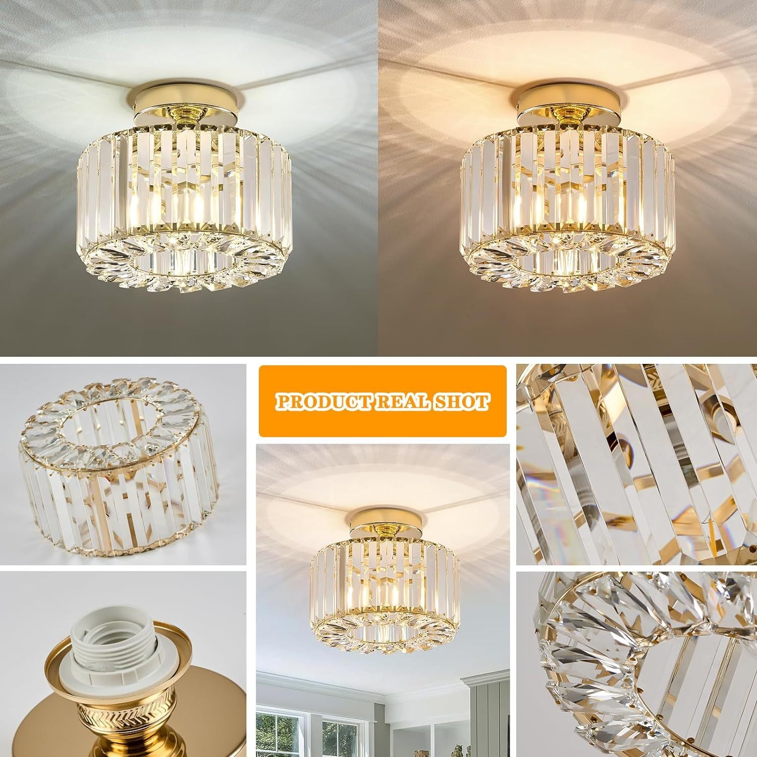 Modern Crystal Ceiling Lamp For Hallway