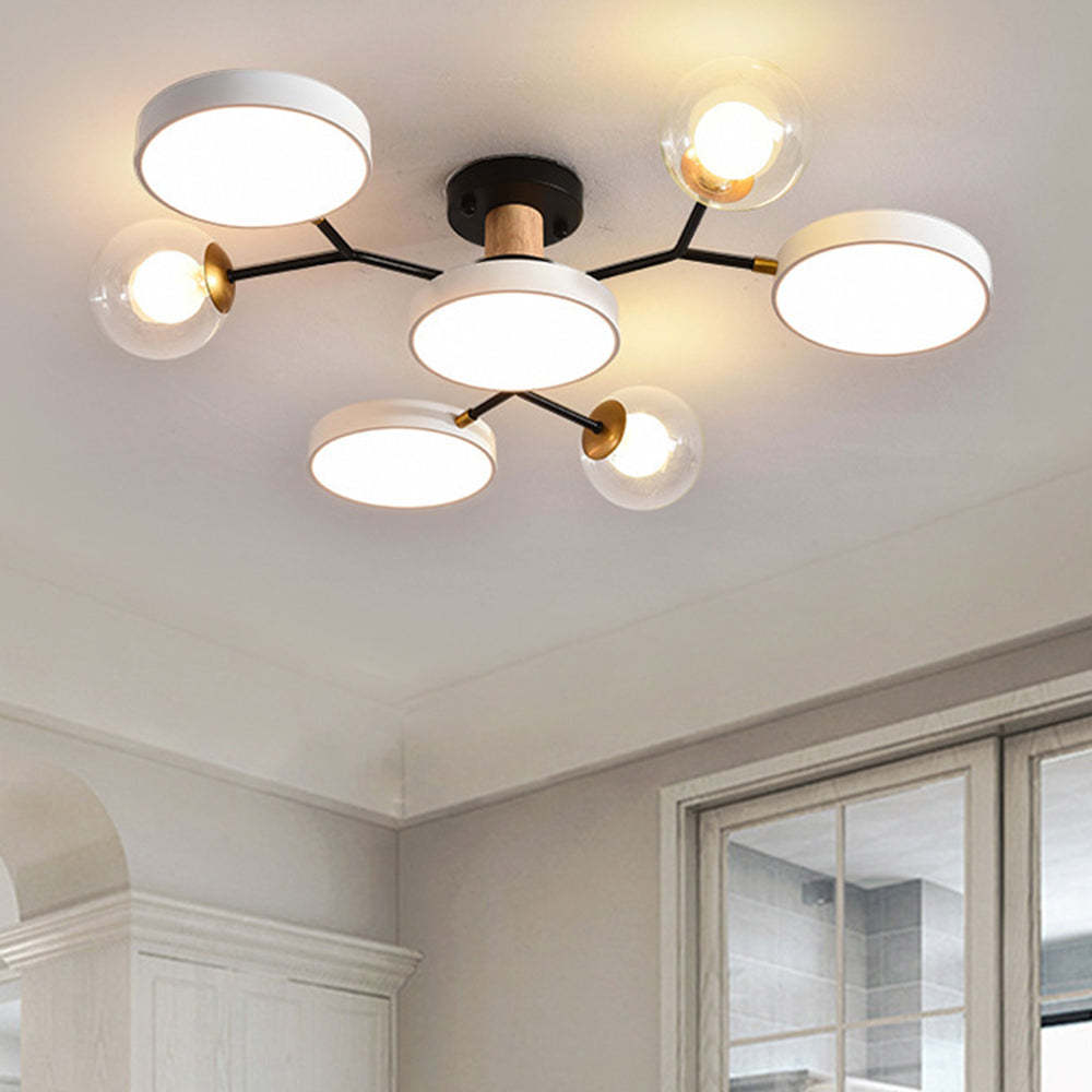 Homdiy Ceiling Lights Multi Bulbs LED Colorful Living Room Ceiling Light