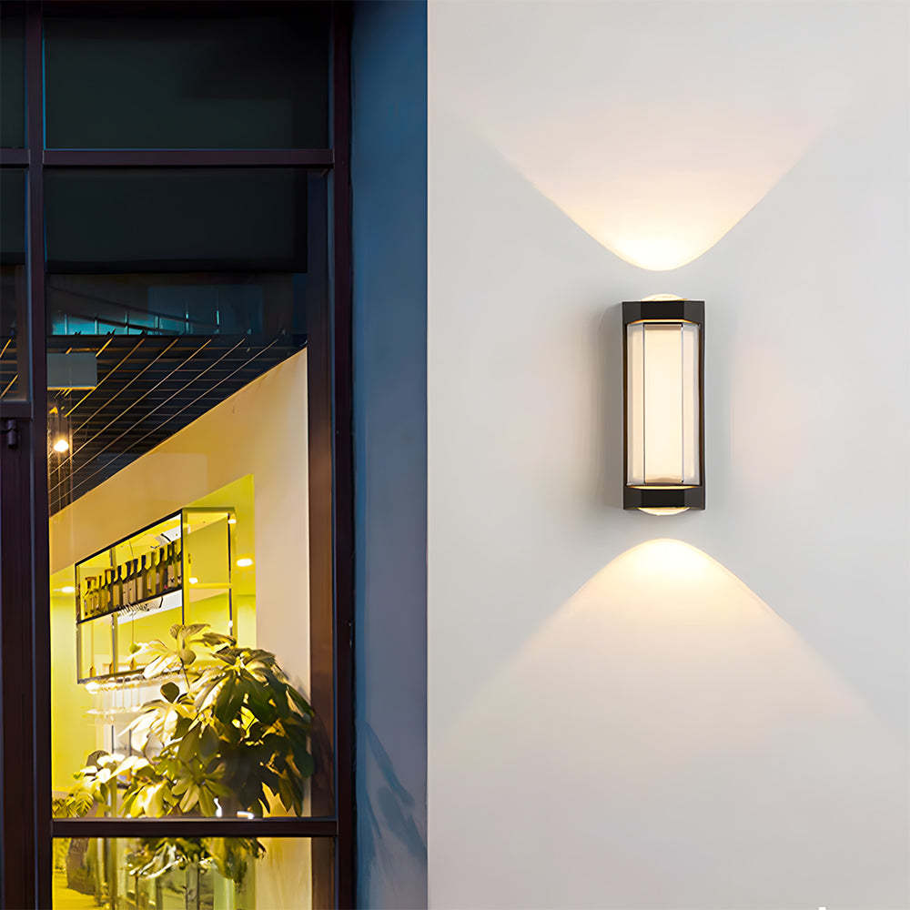 LED Waterproof Up and Down Black Outdoor Wall Lighting