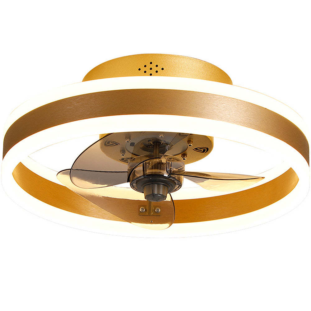 Modern Round Living Room Ceiling Fan With LED Light