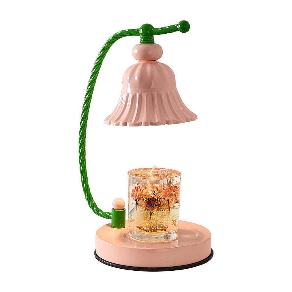 Modern Glass Pink Cute Bedroom Candle Warmer Lamp