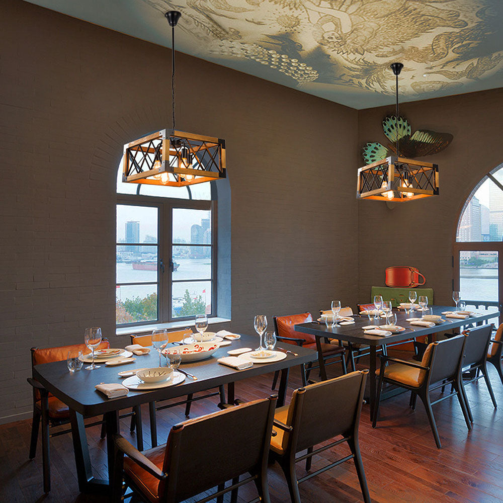 Industrial Black Metal Pendant light