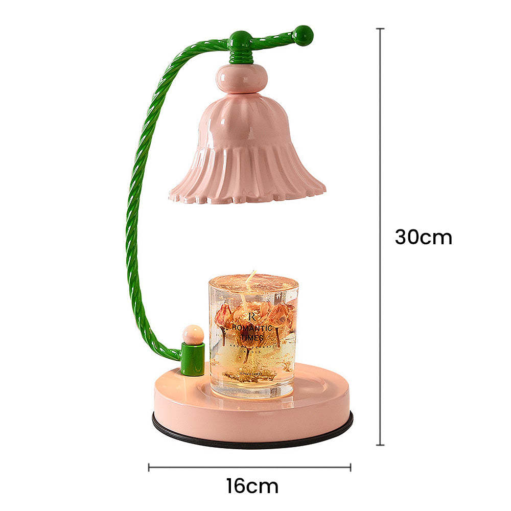 Modern Glass Pink Cute Bedroom Candle Warmer Lamp