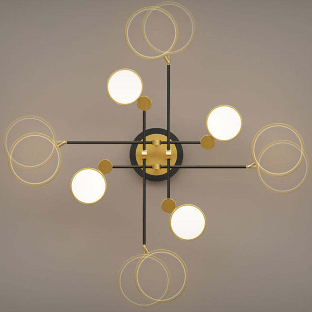 Modern LED Gold and Black Bedroom Ceiling Light