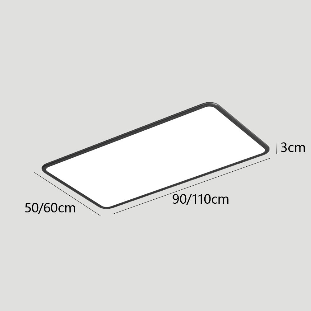 Modern Minimalist Black Acrylic LED Ceiling Light for Living Room