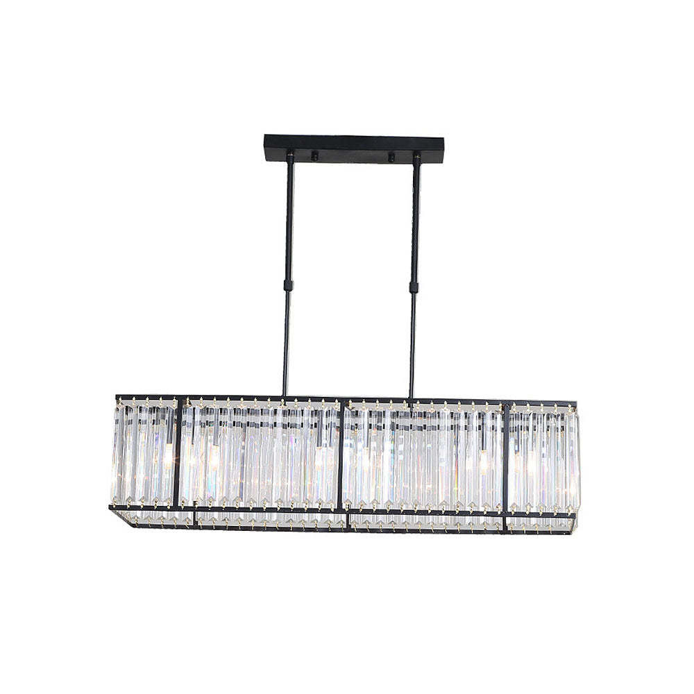 Nordic Square Crystal Island Lamps For Kitchen