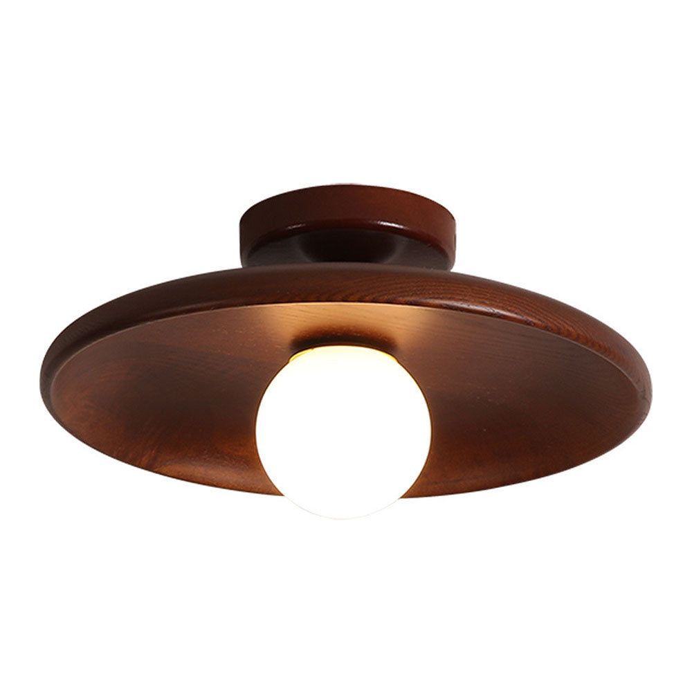 Nordic Simple Wood Minimalist Round Ceiling Light