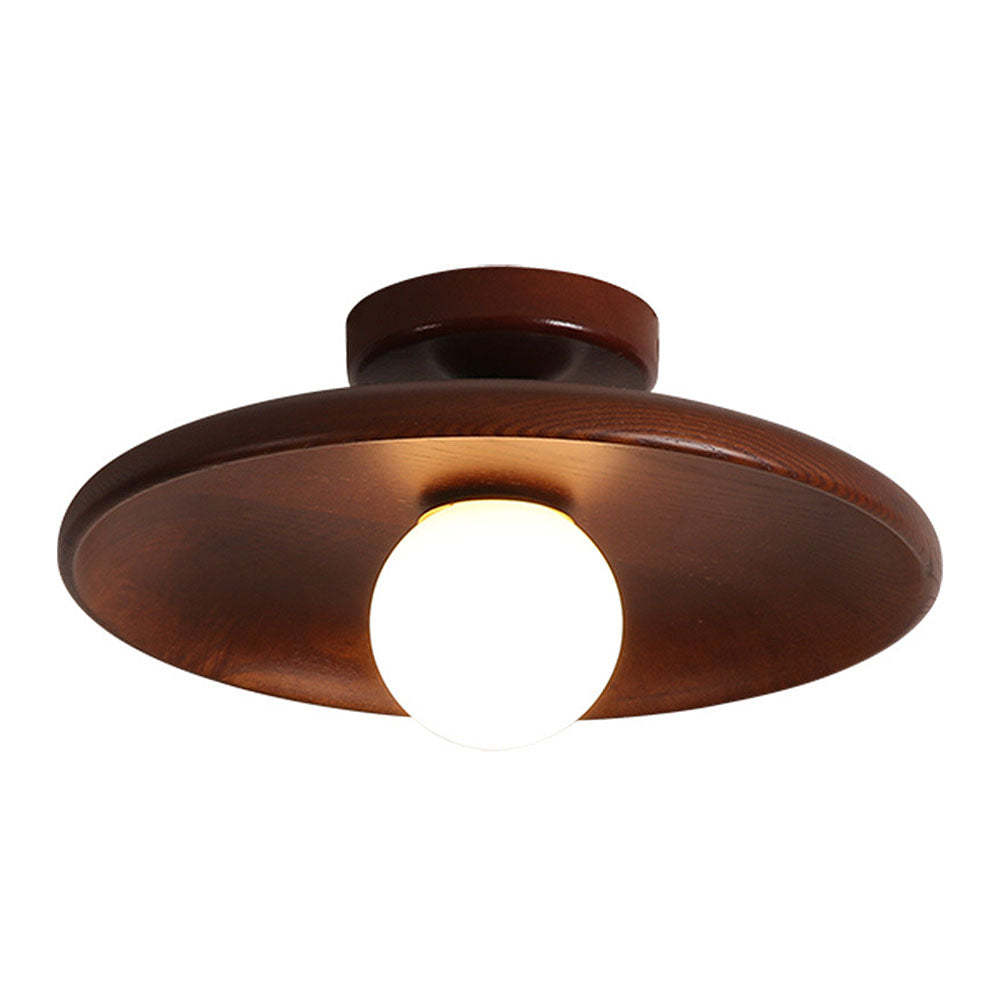 Nordic Simple Wood Minimalist Round Ceiling Light