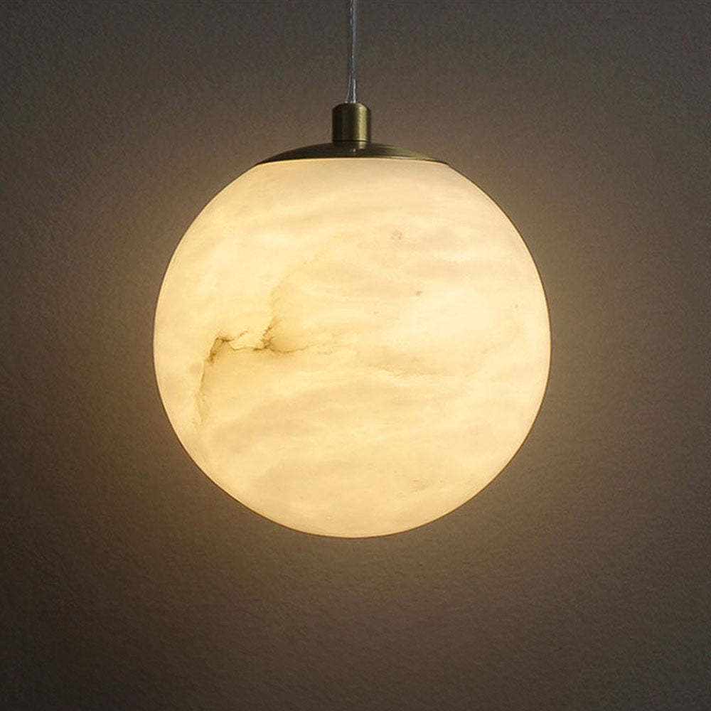 Simple White Stone Kitchen Pendant Lighting