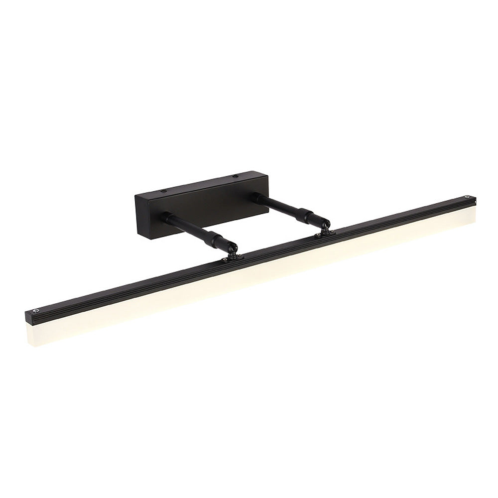 Black Modern Metal Long Wall Light For Bathroom